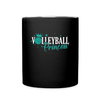 Volleyball Princess Sport Ballsportart - Tasse einfarbig - Schwarz - Vorne