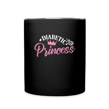 Diabetic Princess Daughter Girl - Full Colour Mug - black - Front