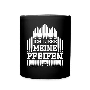 Orgel Orgelspieler Organist Orgelbauer - Tasse einfarbig - Schwarz - Vorne