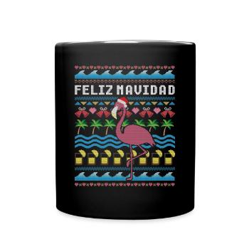 Feliz Navidad Ugly Christmas - Full Colour Mug - black - Front