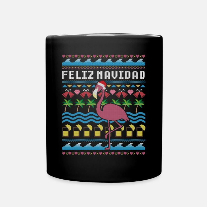 Feliz Navidad Hässliche Weihnachten - Tasse einfarbig - Schwarz