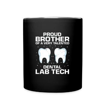 Dental technician for orthodontics and dental laboratory - Full Colour Mug - black - Front