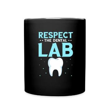 Orthodontic technician and dental laboratory - Full Colour Mug - black - Front