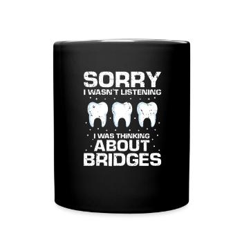 Dental technician for orthodontics and dental laboratory - Full Colour Mug - black - Front