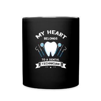 Dental laboratory and dental technology for dental clinics - Full Colour Mug - black - Front