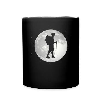 Pleine Lune - Randonnée - - Mug uni - noir - Devant
