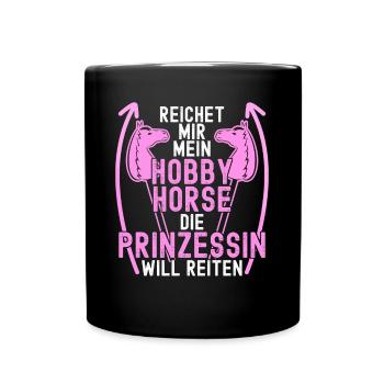 Hobby Horse Hobbyhorse Steckenpferd - Tasse einfarbig - Schwarz - Vorne