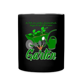 Galabauer Garten Gärtner Galabau - Tasse einfarbig - Schwarz - Vorne