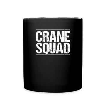 Kranführer Kranfahrer Kran Crane Operator - Tasse einfarbig - Schwarz - Vorne