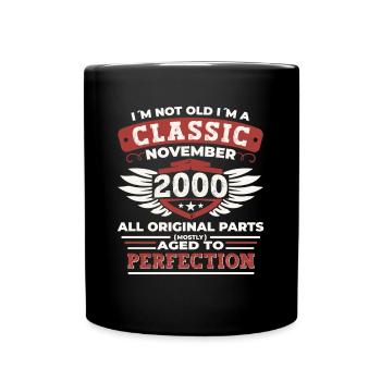 Classic novembre 2000 - Cadeau du 22e anniversaire - Mug uni - noir - Devant