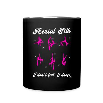 Aerial Silk Akrobatik Circus Aerialist - Tasse einfarbig - Schwarz - Vorne