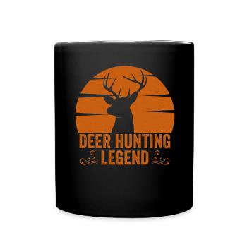 Légende de la chasse au cerf Red Chasse aux bois de cerf - Mug uni - noir - Devant