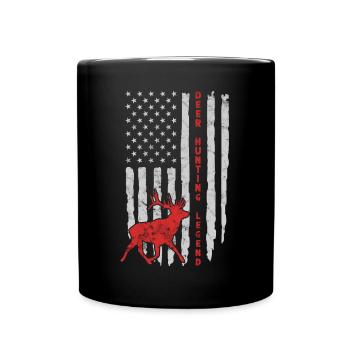 Légende de la chasse au cerf Red Chasse aux bois de cerf - Mug uni - noir - Devant