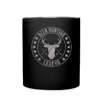 Légende de la chasse au cerf Red Chasse aux bois de cerf - Mug uni - noir - Devant