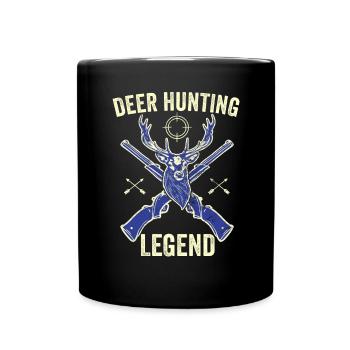 Légende de la chasse au cerf Red Chasse aux bois de cerf - Mug uni - noir - Devant