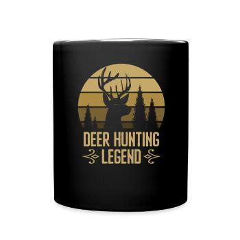 Légende de la chasse au cerf Red Chasse aux bois de cerf - Mug uni - noir - Devant