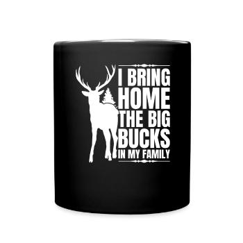 Antlers Deer Hunting Hunting Hunting Season - Full Colour Mug - black - Front