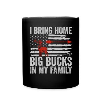 Antlers Deer Hunting Hunting Hunting Season - Full Colour Mug - black - Front