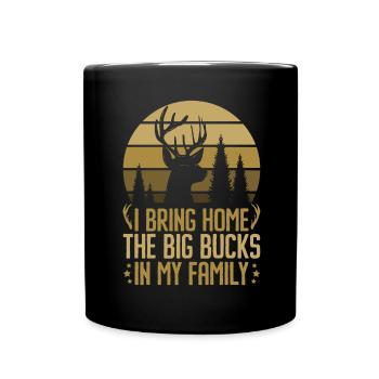 Antlers Deer Hunting Hunting Hunting Season - Full Colour Mug - black - Front