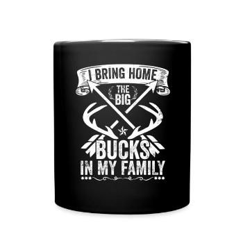Antlers Deer Hunting Hunting Hunting Season - Full Colour Mug - black - Front