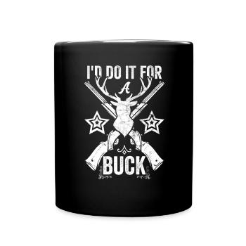 Antlers Deer Hunting Hunting Hunting Season - Full Colour Mug - black - Front