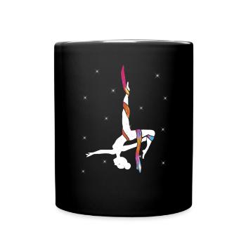 Aerial Silk Akrobatik Circus Aerialist - Tasse einfarbig - Schwarz - Vorne