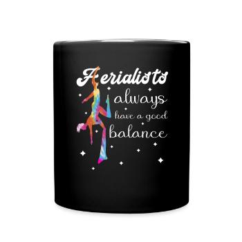 Aerial Silk Akrobatik Circus Aerialist - Tasse einfarbig - Schwarz - Vorne