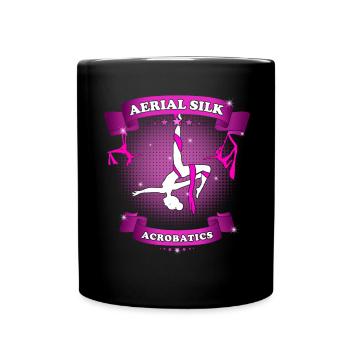 Aerial Seidenakrobatik - Aerialist - Tasse einfarbig - Schwarz - Vorne