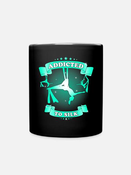 Accro aux acrobaties aériennes sur soie - Mug uni - noir