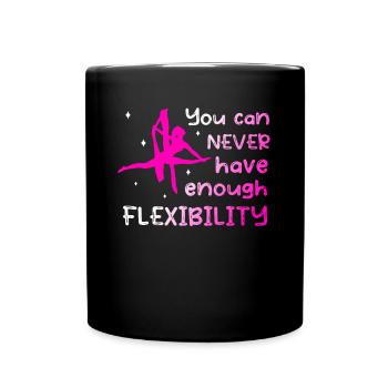 Flexibility - Fun aerial silk acrobatics - Full Colour Mug - black - Front