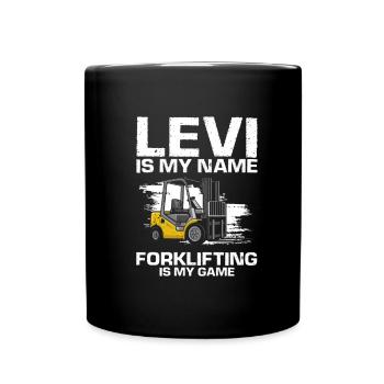 Warehouse drivers and warehouse workers for forklifts - Full Colour Mug - black - Front