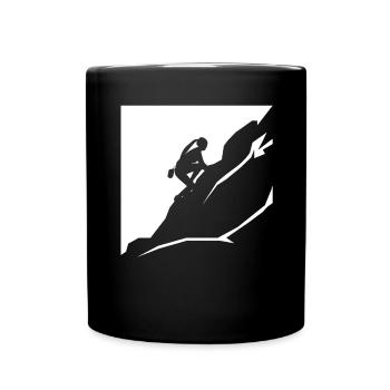 Mountains - Hiking - (11) - Full Colour Mug - black - Front