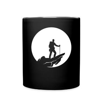 Lune - Randonnée - (4) - Mug uni - noir - Devant