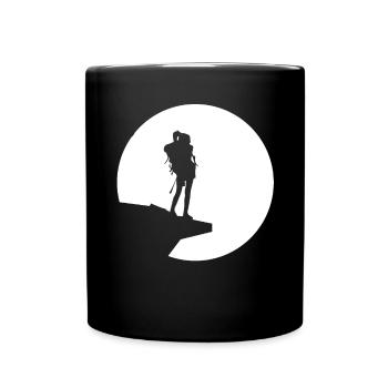 Moon - Hiking - (9) - Full Colour Mug - black - Front