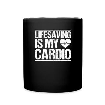 Lifeguard Water Rescue Lifesaver - Full Colour Mug - black - Front