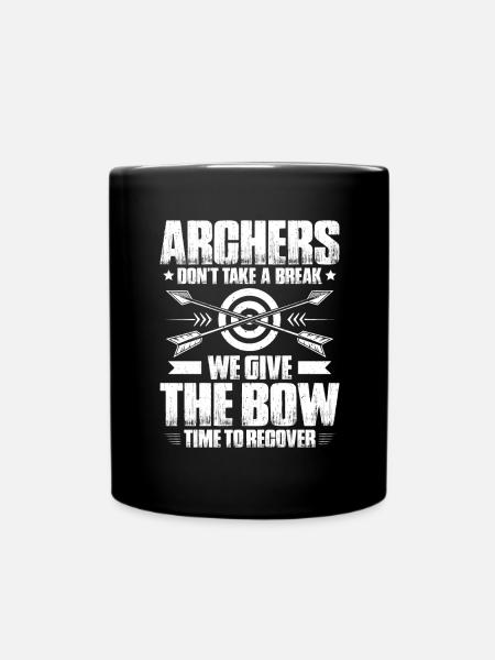 Archer Archery Bow Archer Archery - Full Colour Mug - black