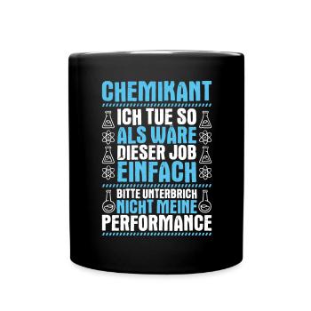 Chemikant Chemikantin chemistry chemical industry - Full Colour Mug - black - Front