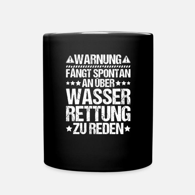 Rettungsschwimmer Wasserrettung Lifesaver - Tasse einfarbig - Schwarz