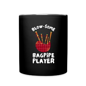 Bagpipe Teacher Player Scotsman Bagpiping - Tasse einfarbig - Schwarz - Vorne