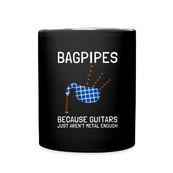 Bagpipe Teacher Player Scotsman Bagpiping - Tasse einfarbig - Schwarz - Vorne