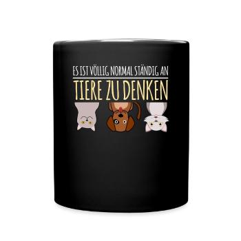 Tierarzt Tierärztin Veterinär - Tasse einfarbig - Schwarz - Vorne