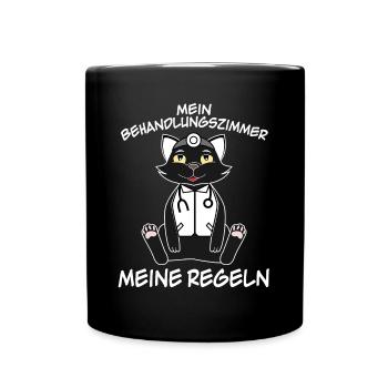 Tierarzt Tierarztpraxis Veterinär - Tasse einfarbig - Schwarz - Vorne