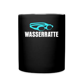 Schwimmen Wasserratte Schwimmer - Tasse einfarbig - Schwarz - Vorne