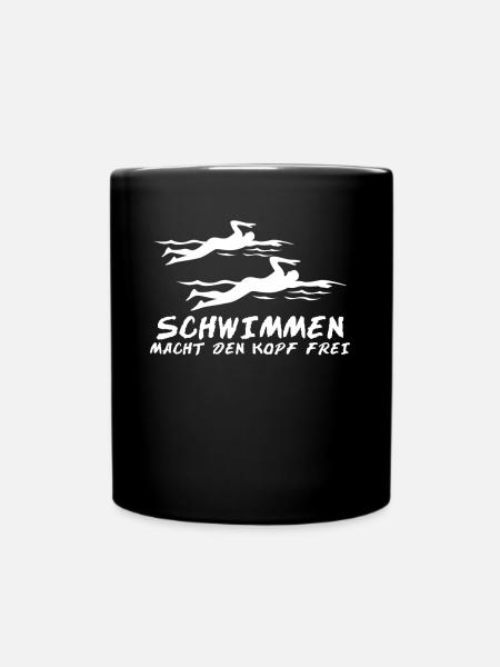 Schwimmtrainer Schwimmen Schwimmer - Tasse einfarbig - Schwarz