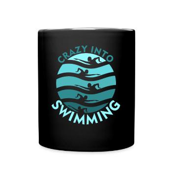 Nageurs Entraîneur de natation Natation - Mug uni - noir - Devant