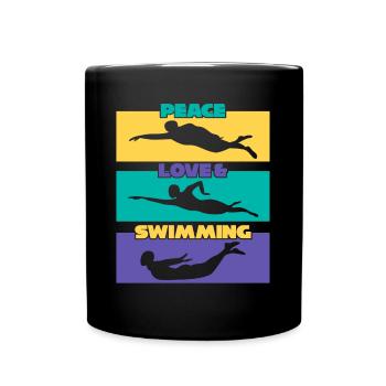 Entraîneur de natation de piscine - Mug uni - noir - Devant