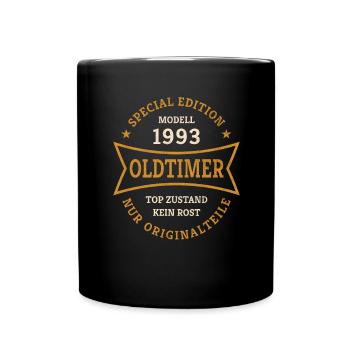 Oldtimer 30. Geburtstag Jahrgang 1993 Geschenkidee - Tasse einfarbig - Schwarz - Vorne