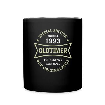 Oldtimer 30. Geburtstag Jahrgang 1993 Geschenkidee - Tasse einfarbig - Schwarz - Vorne