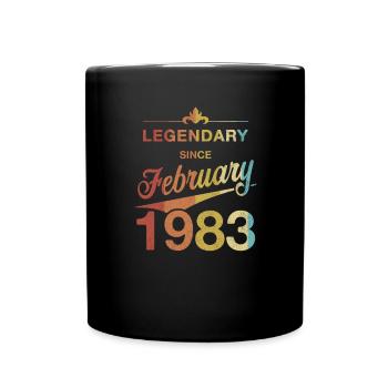 40e anniversaire Légendaire Février 1983 Année 83 - Mug uni - noir - Devant