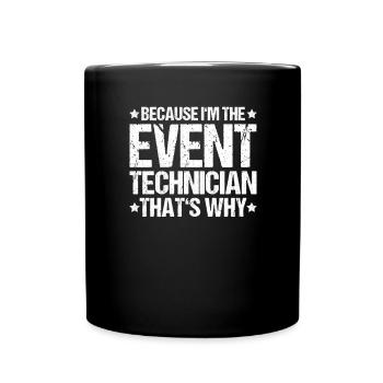 Veranstaltungstechniker Technicien événementiel - Mug uni - noir - Devant